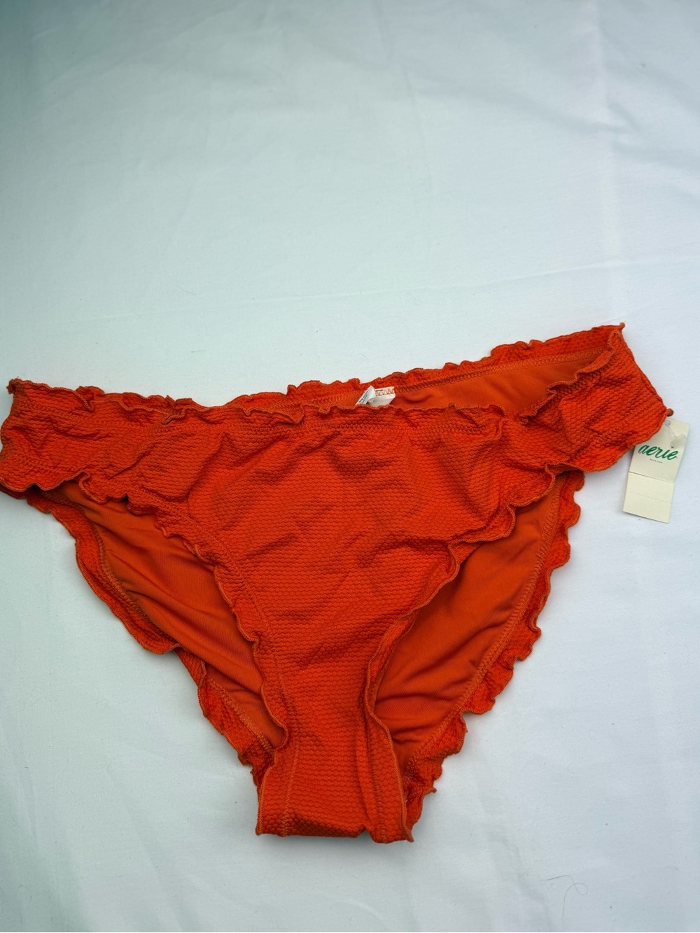 Aerie swim Orange Ruffle Bikini Bottoms